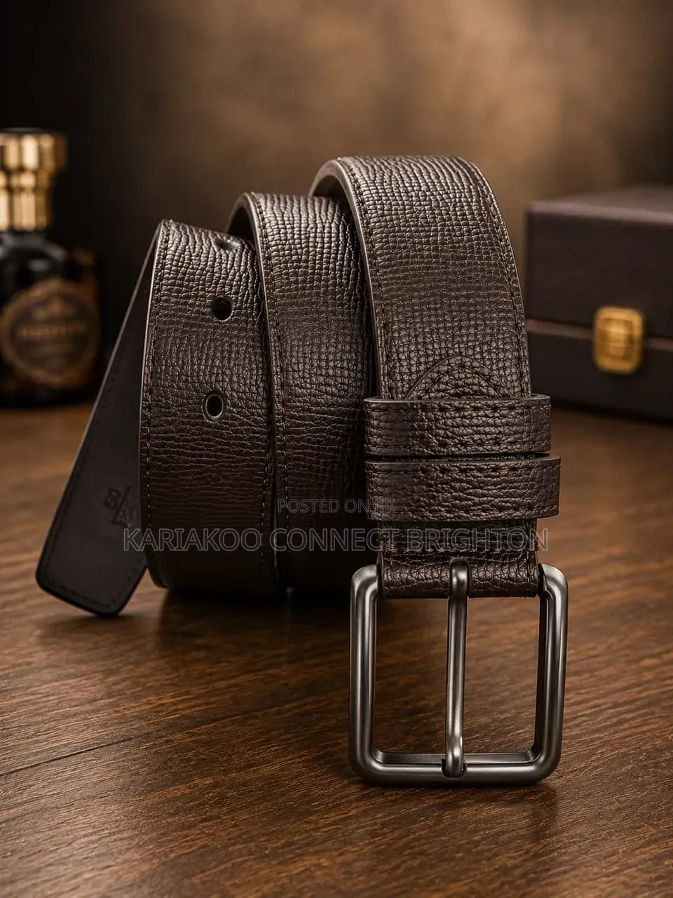 Brown Lacoste Leather Belt