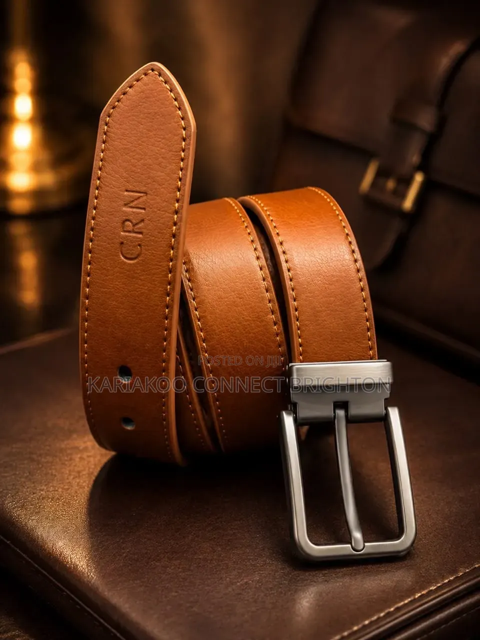Brown Lacoste Leather Belt