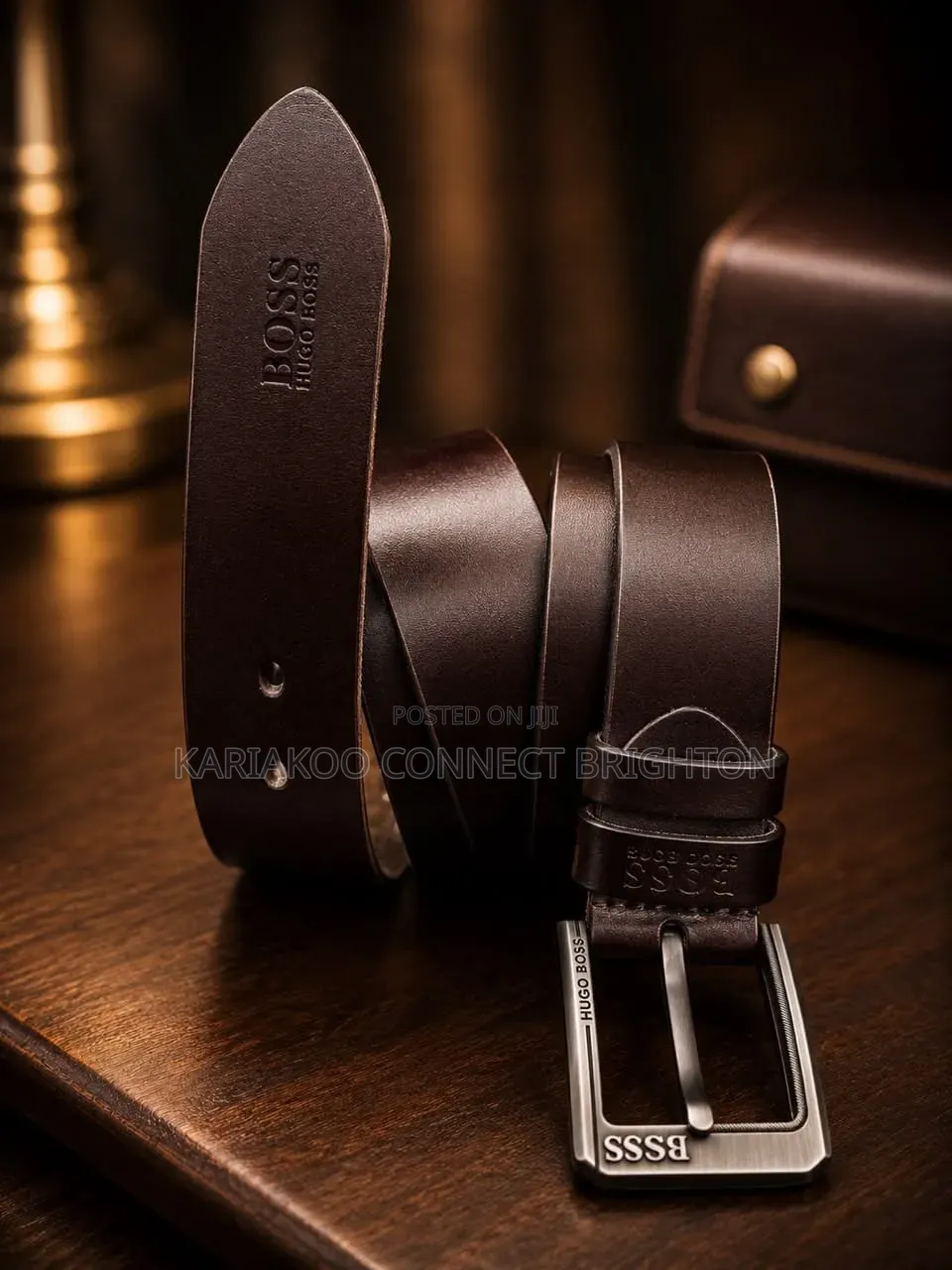 Brown Lacoste Leather Belt
