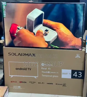 Solarmax 43-Inch ,Android TV,Tempered Glass,ThinQ AI