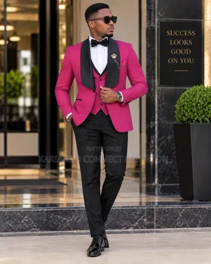 Puppies Black Shawl Lapel Tuxedo Suit