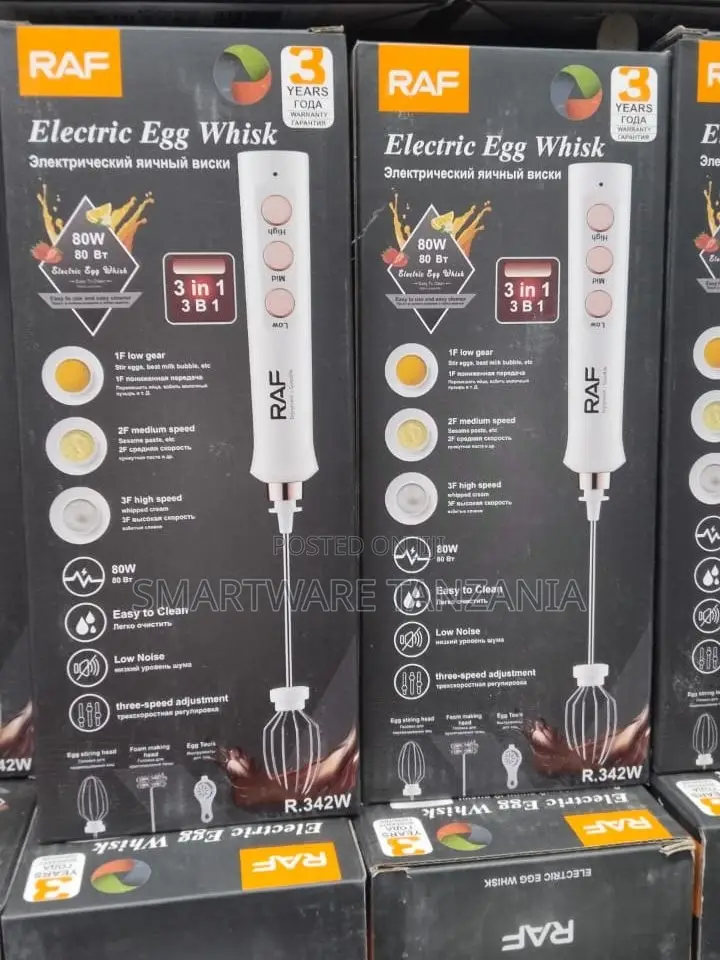 RAF Electric Egg Whisk 80W 3-in-1 Kitchen Mixer With Speed Control