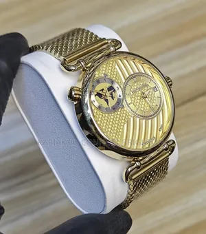 Men Dual Dial Mesh Strap Watch