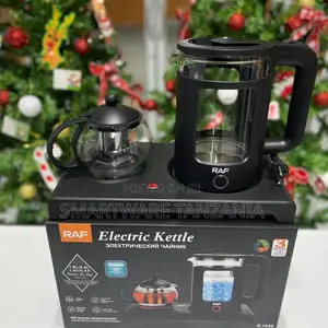 RAF Electric Kettle 1.8L With Glass Teapot, 360-Degree Rotational Base