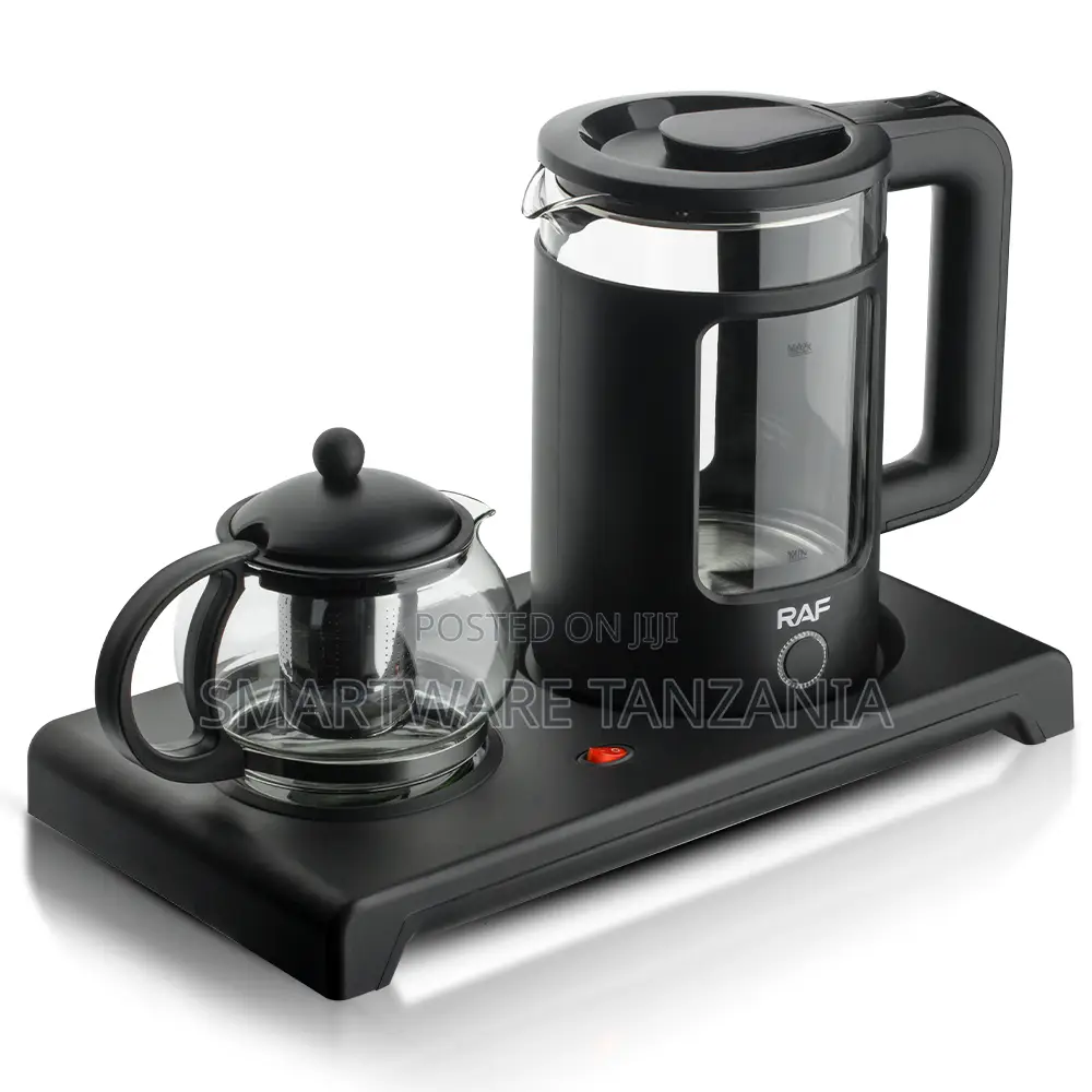 RAF Electric Kettle 1.8L With Glass Teapot, 360-Degree Rotational Base