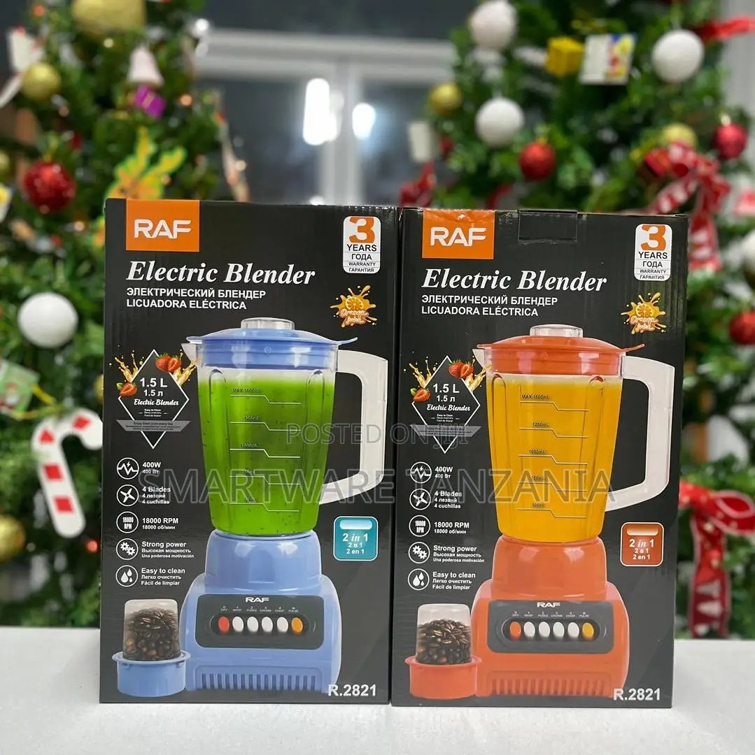 RAF Electric Blender 1.5L 400W With 4 Blades, 18000 RPM Speed