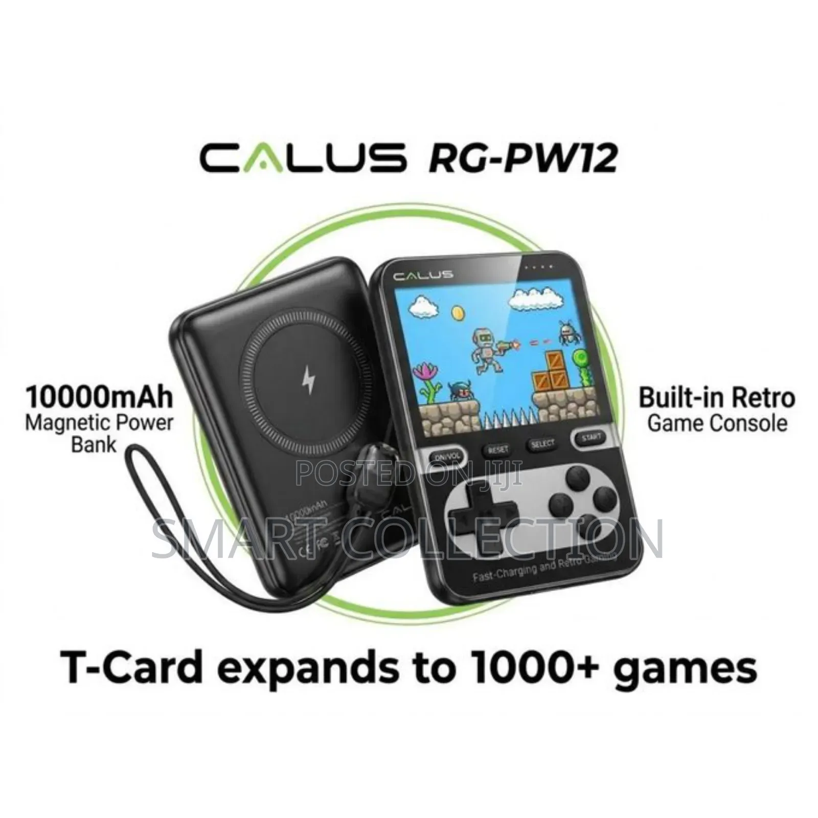 Calus Retro Game Console 500games,With 10000mAh Powerbank 20W Cable
