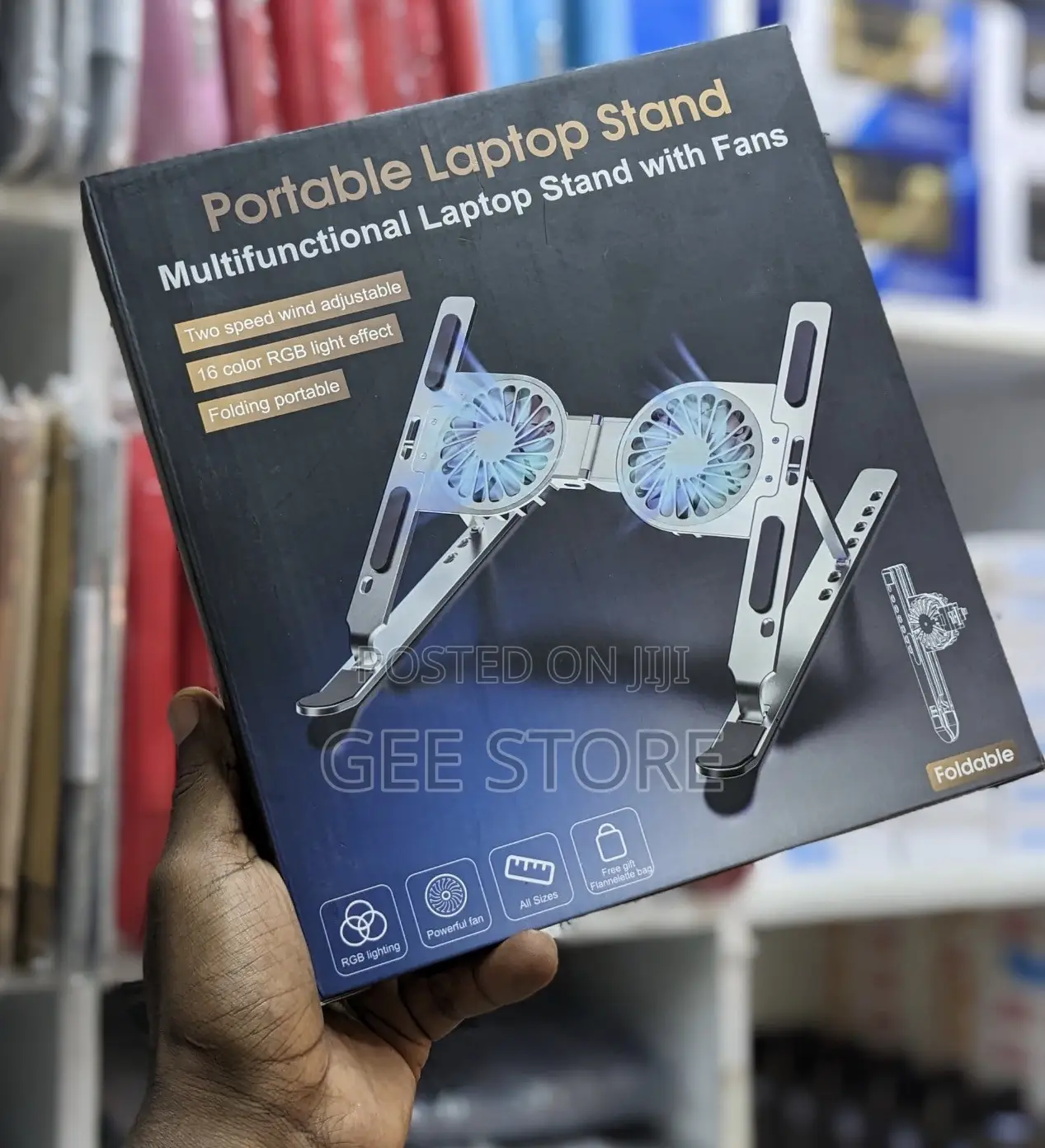 A 2-in-1 Foldable Laptop Cooling Stand