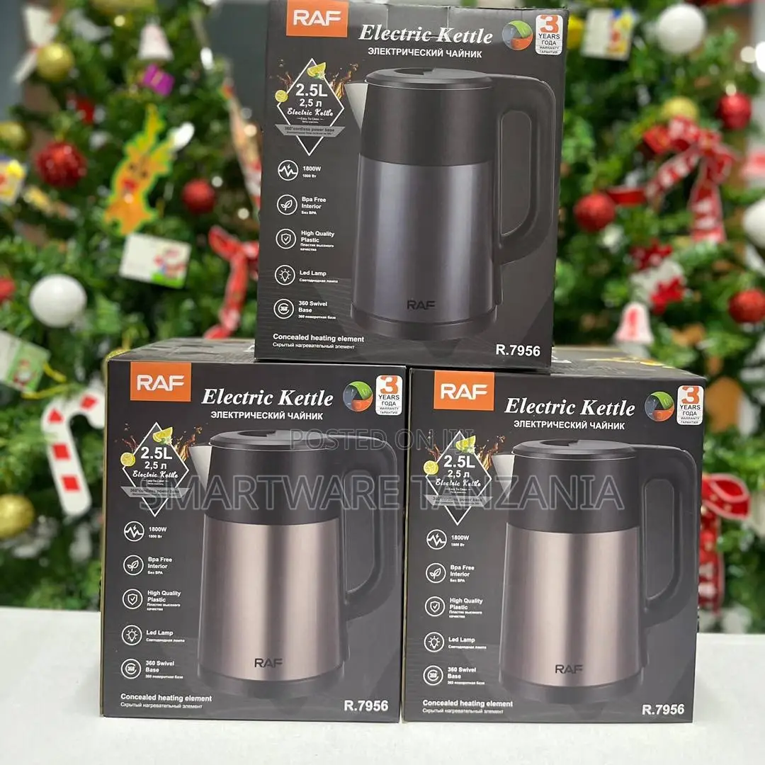 RAF Electric Kettle 2.5L, 1800W, BPA-Free, Concealed Heating Element
