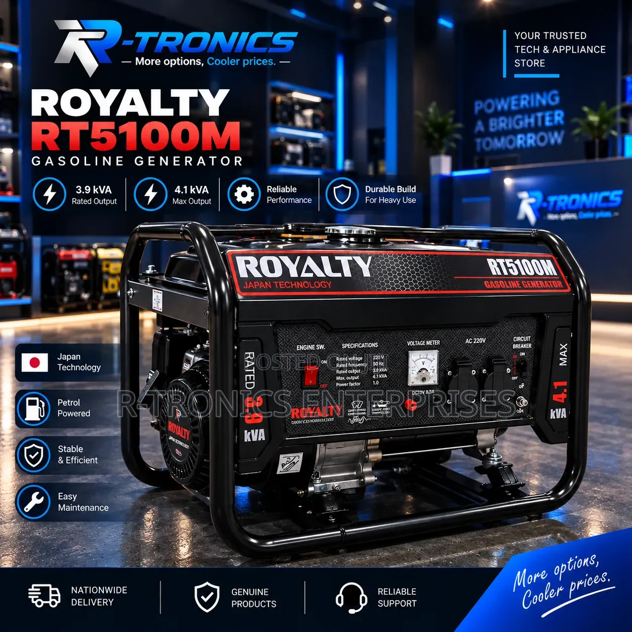 ROYALTY RT5100M Generator ( 3.9kVA)