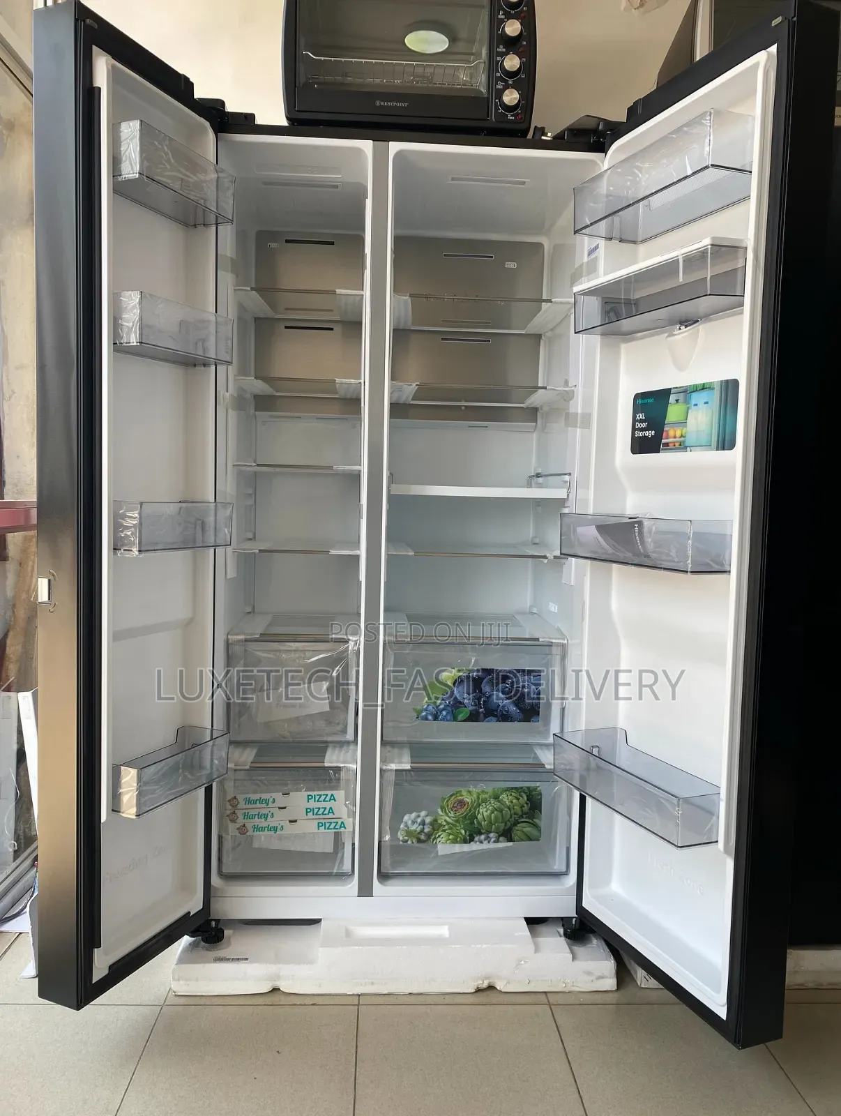 Hisense H800sb-Wd 631L Side-by-Side Fridge – Water Dispenser, WiFi App