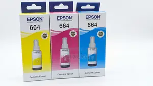 Genuine Epson 664 Ink Refill Bottles Set (Yellow, Magenta, Cyan)