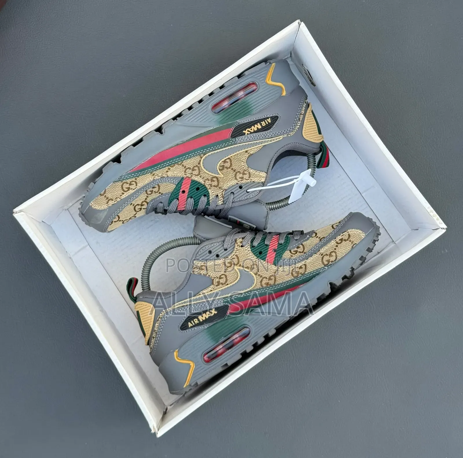 Men's Sneakers Nike Airmax Gucci Material Leather Canvas