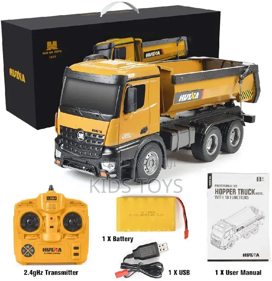 Huina 1573 Alloy Dump Truck Construction RC Car 1:14 10CH Toy Car