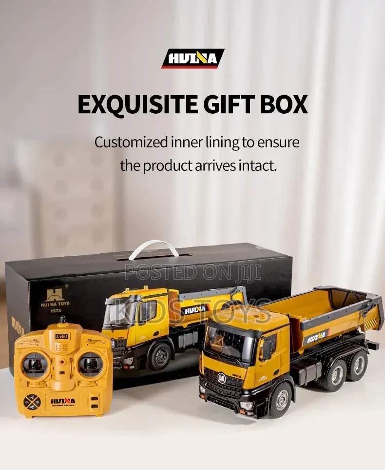 Huina 1573 Alloy Dump Truck Construction RC Car 1:14 10CH Toy Car