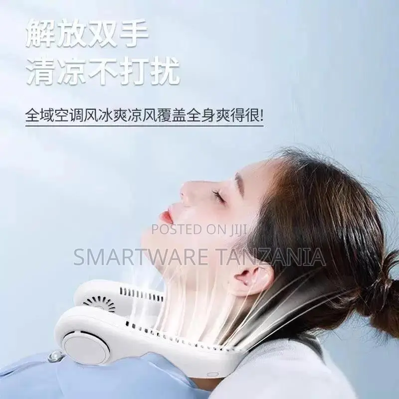 Q7 Leafless Hanging Neck Fan With LED Display, Ultra-Long Endurance