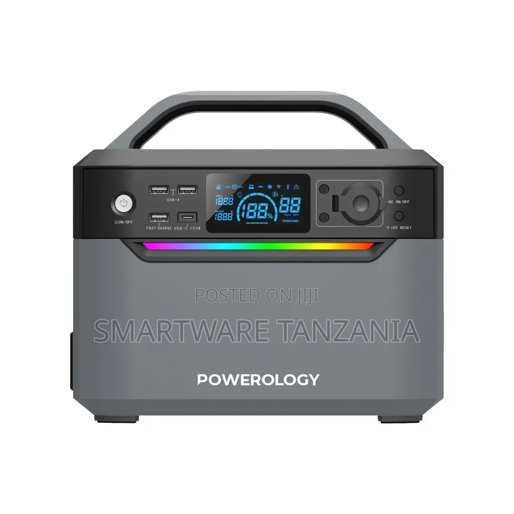 Powerology 600w Power Generator - 120000mah Portable Station