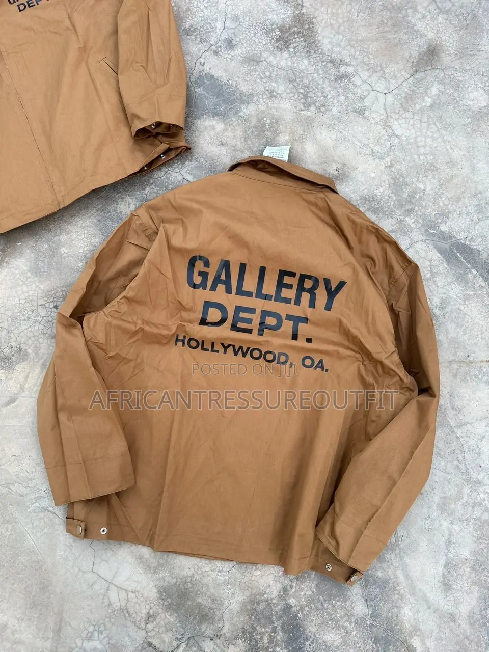 Gallery Dept Tan Cotton Twill Zip Up Work Jackets