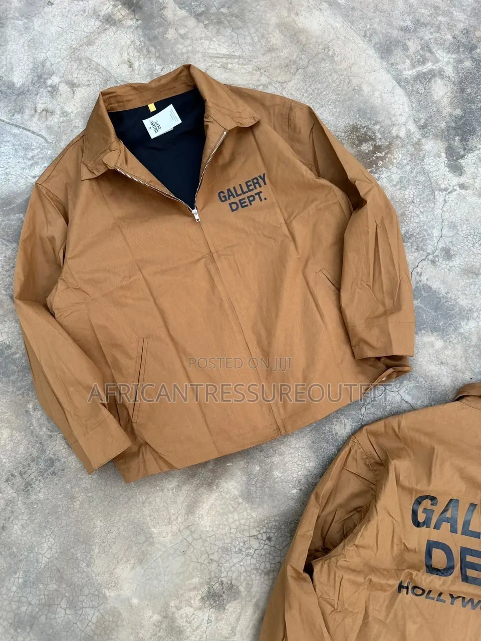 Gallery Dept Tan Cotton Twill Zip Up Work Jackets