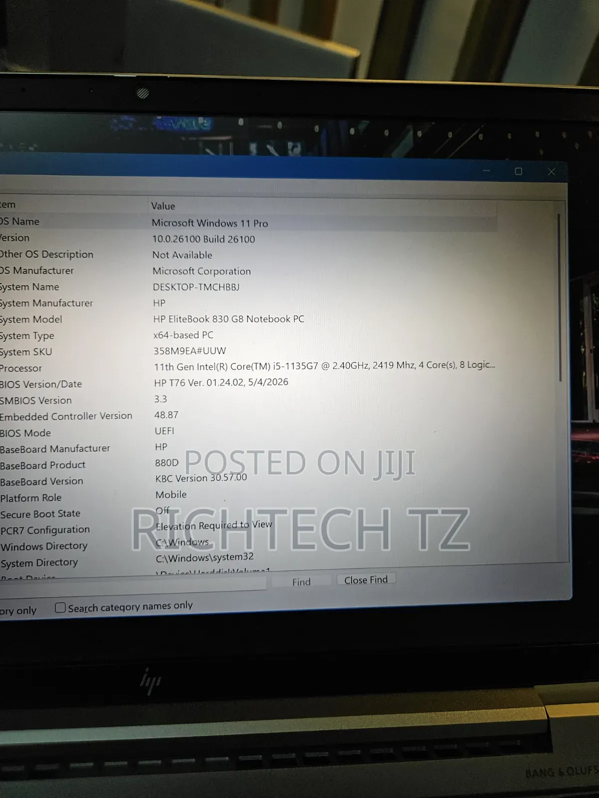 Laptop HP EliteBook 830 G8 8GB Intel Core i5 SSD 256GB