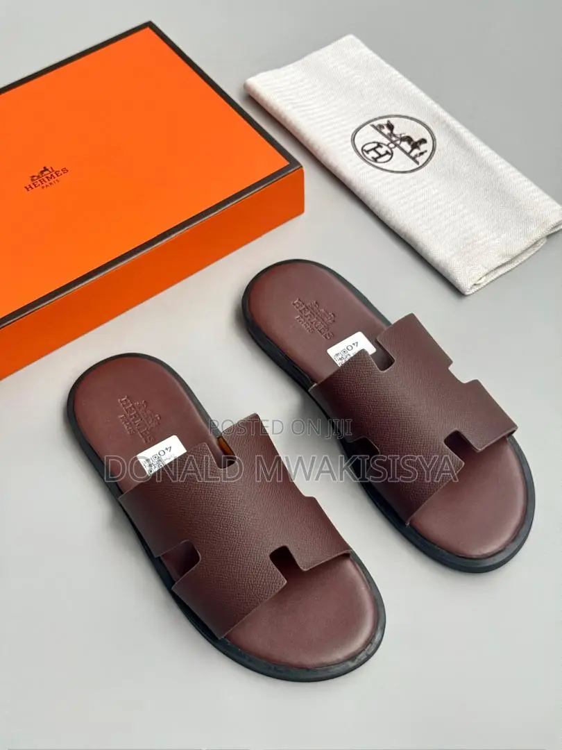 Hermes Oran Leather Sandals