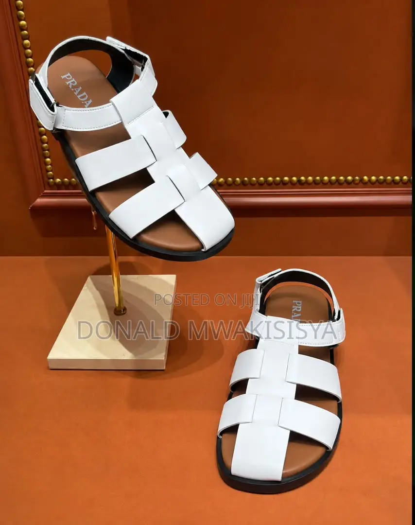 Prada Leather Fisherman Sandals