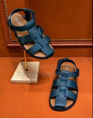 Prada Leather Fisherman Sandals