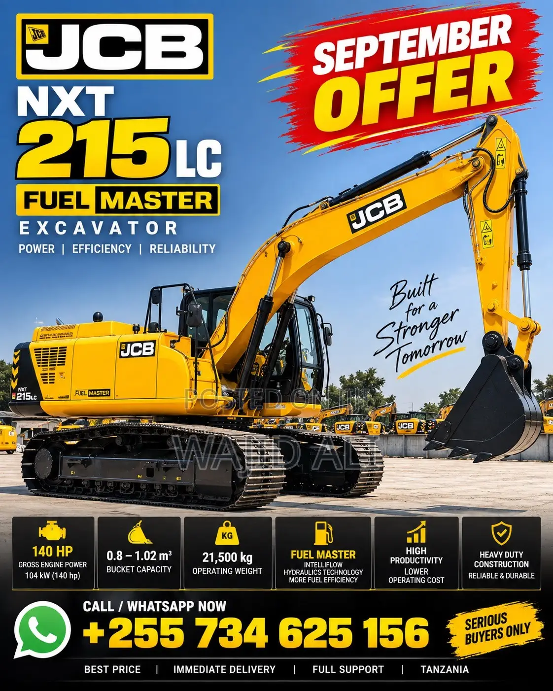 Brand New JCB NXT 215LC Fuel Master Excavator