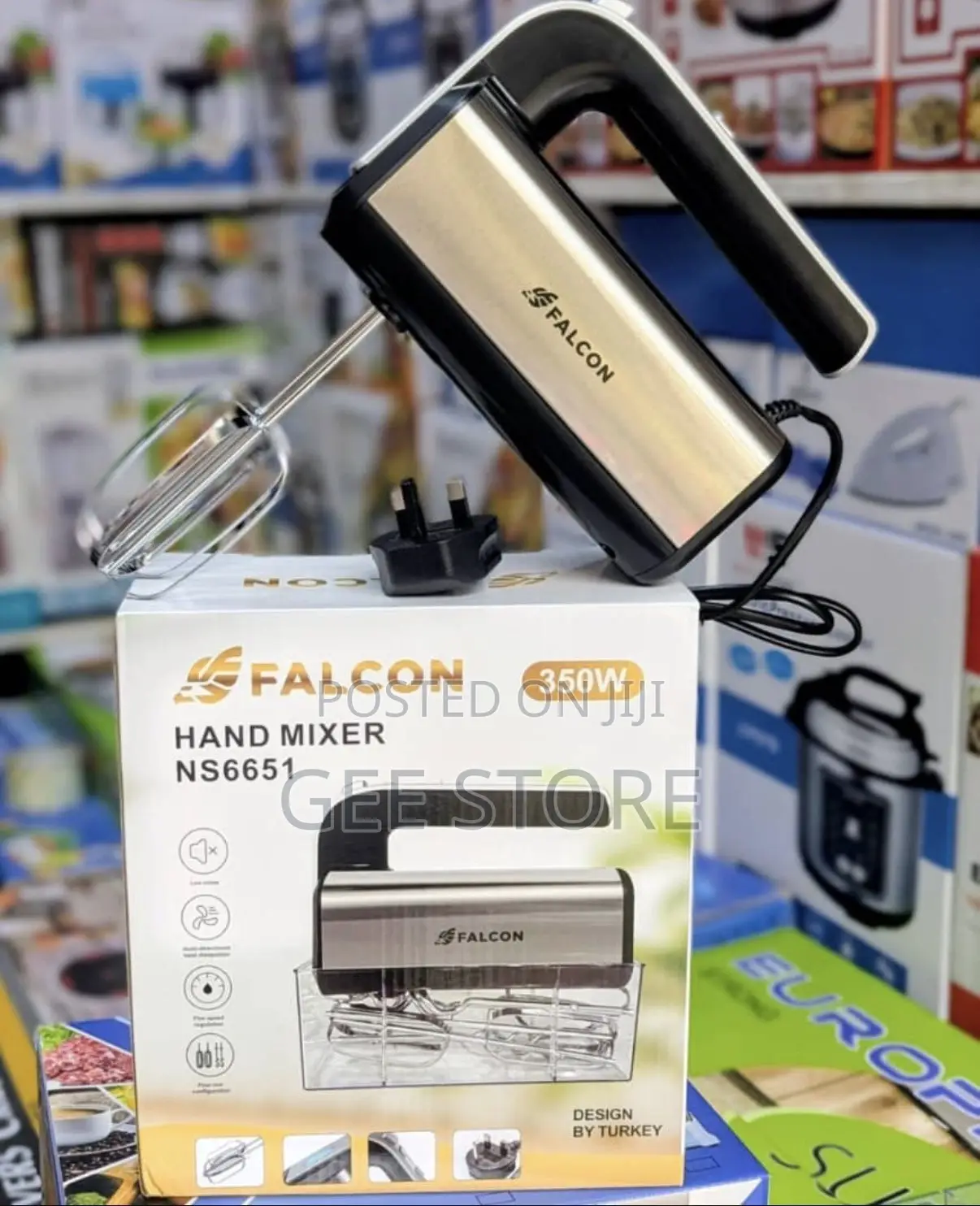 Falcon Hand Mixer (Model NS6651) With a 350W Motor