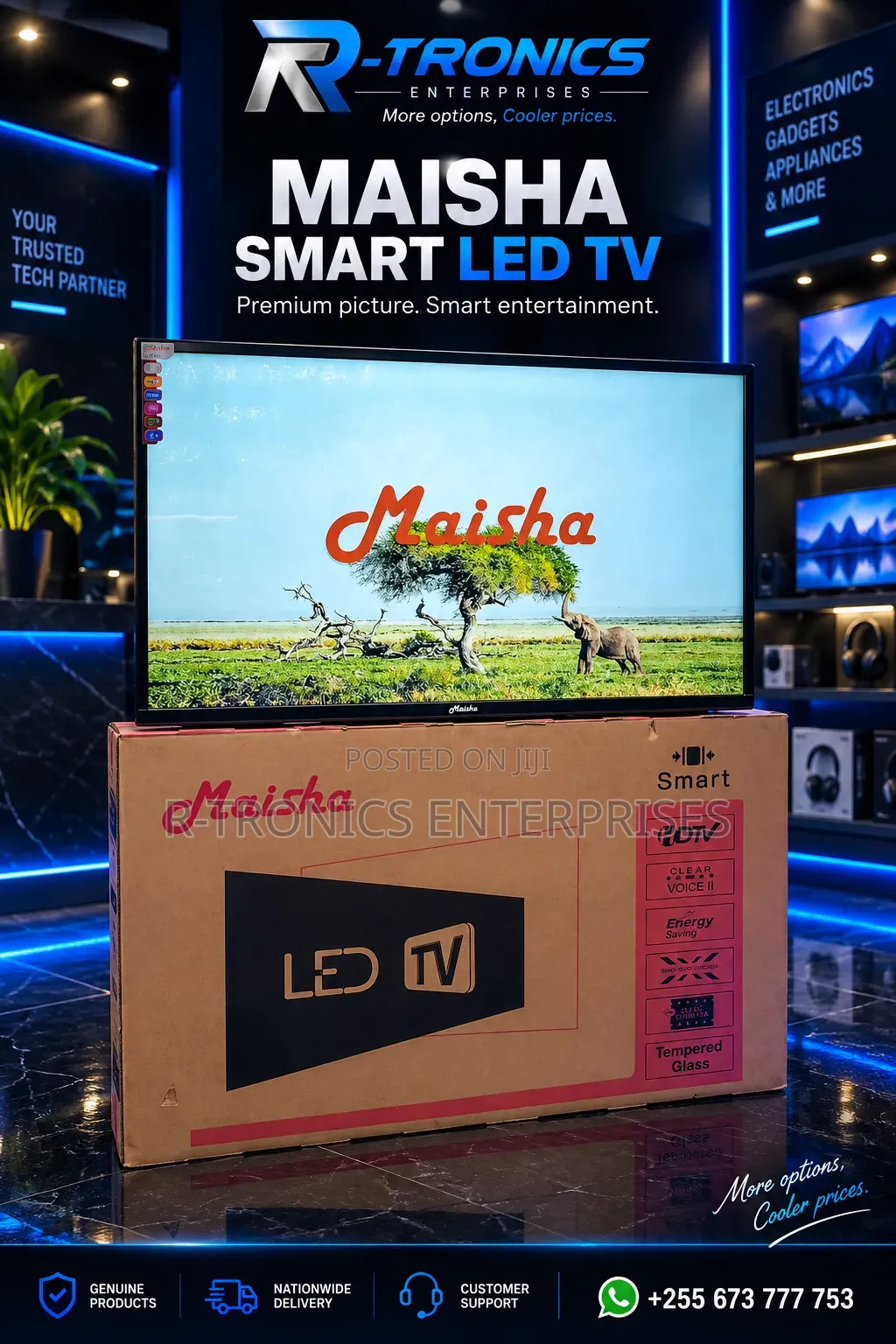 Maisha 50-Inch Smart LED TV.