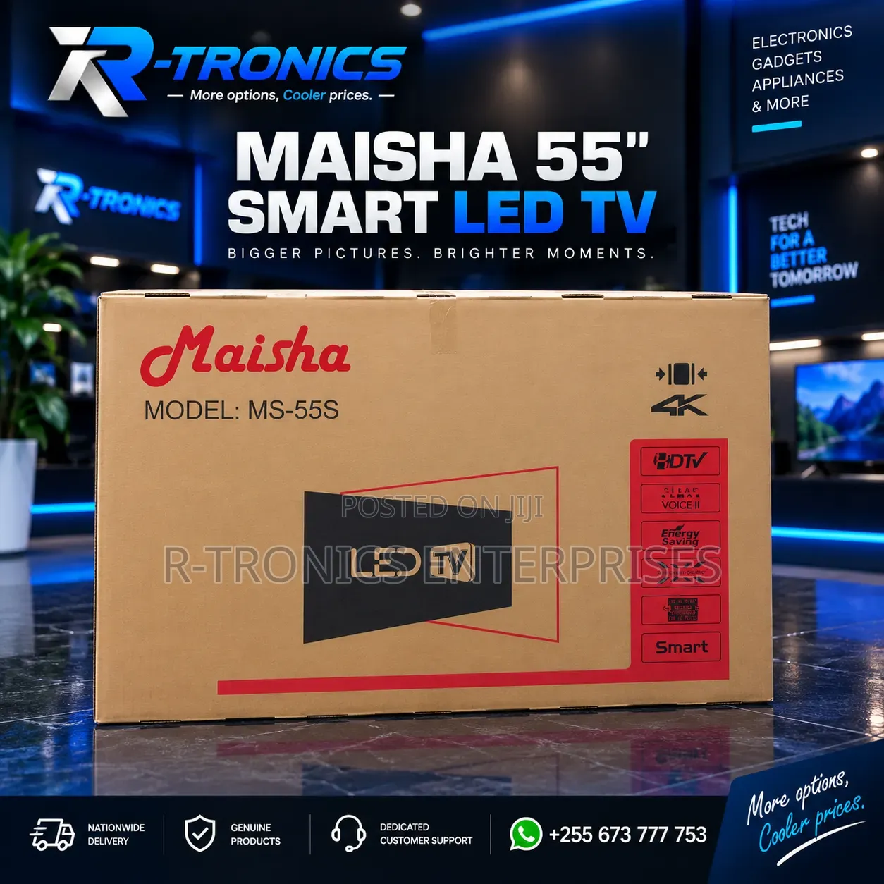 Maisha Ms-55s 55" Smart TV  — Uhd | Double Glass | Smart