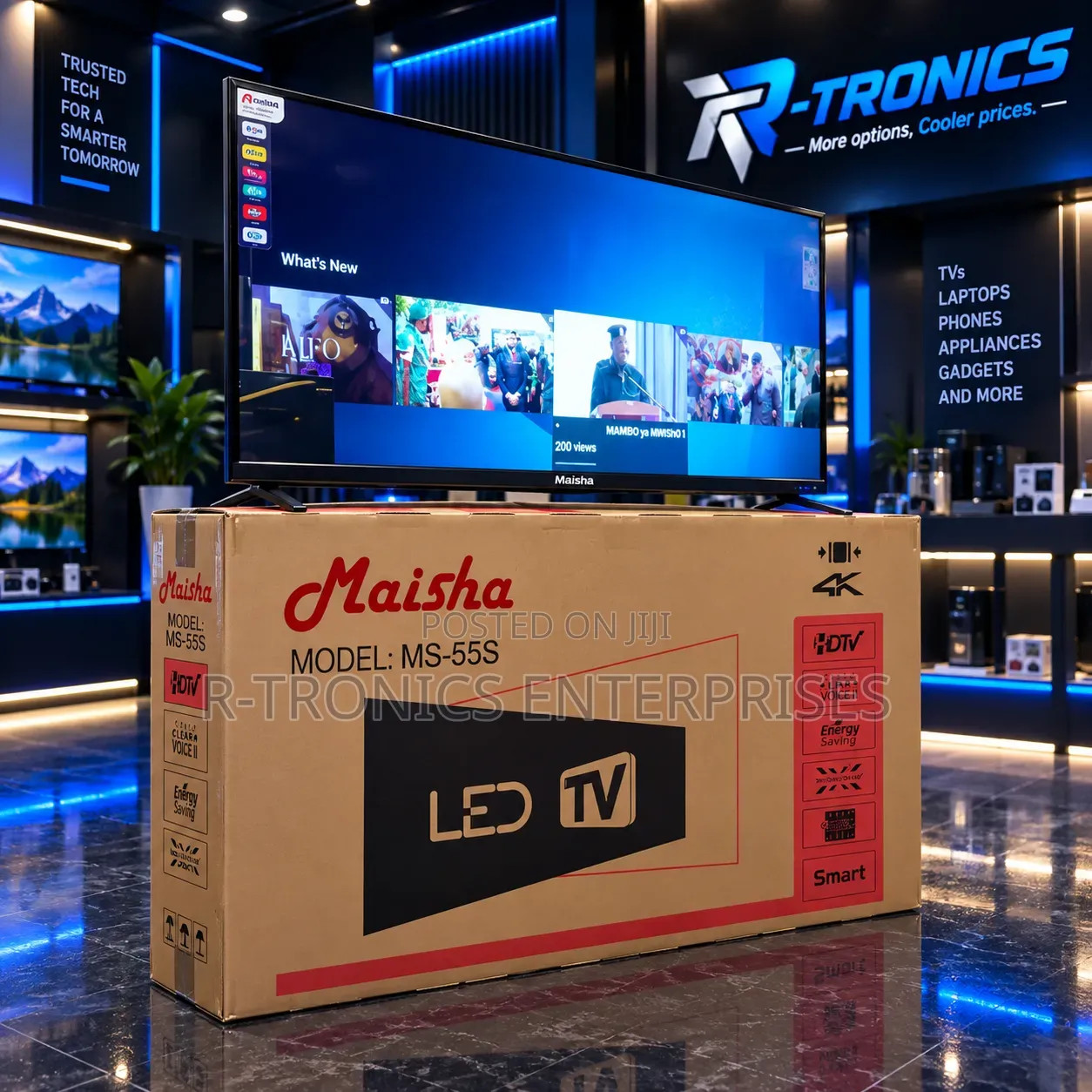 Maisha Ms-55s 55" Smart TV  — Uhd | Double Glass | Smart