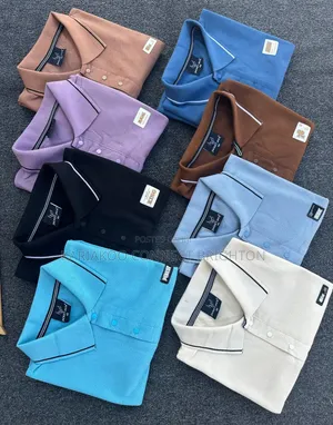 Multi-Color Textured Knit Polo Shirts