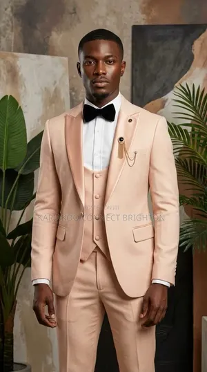 Beige / Cream 3-Piece Tuxedo Suit