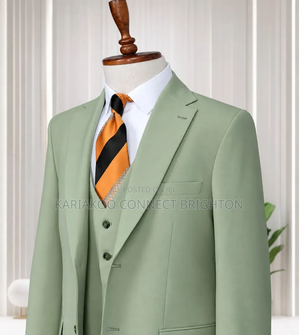 Sage Green 3-Piece Business Suit
