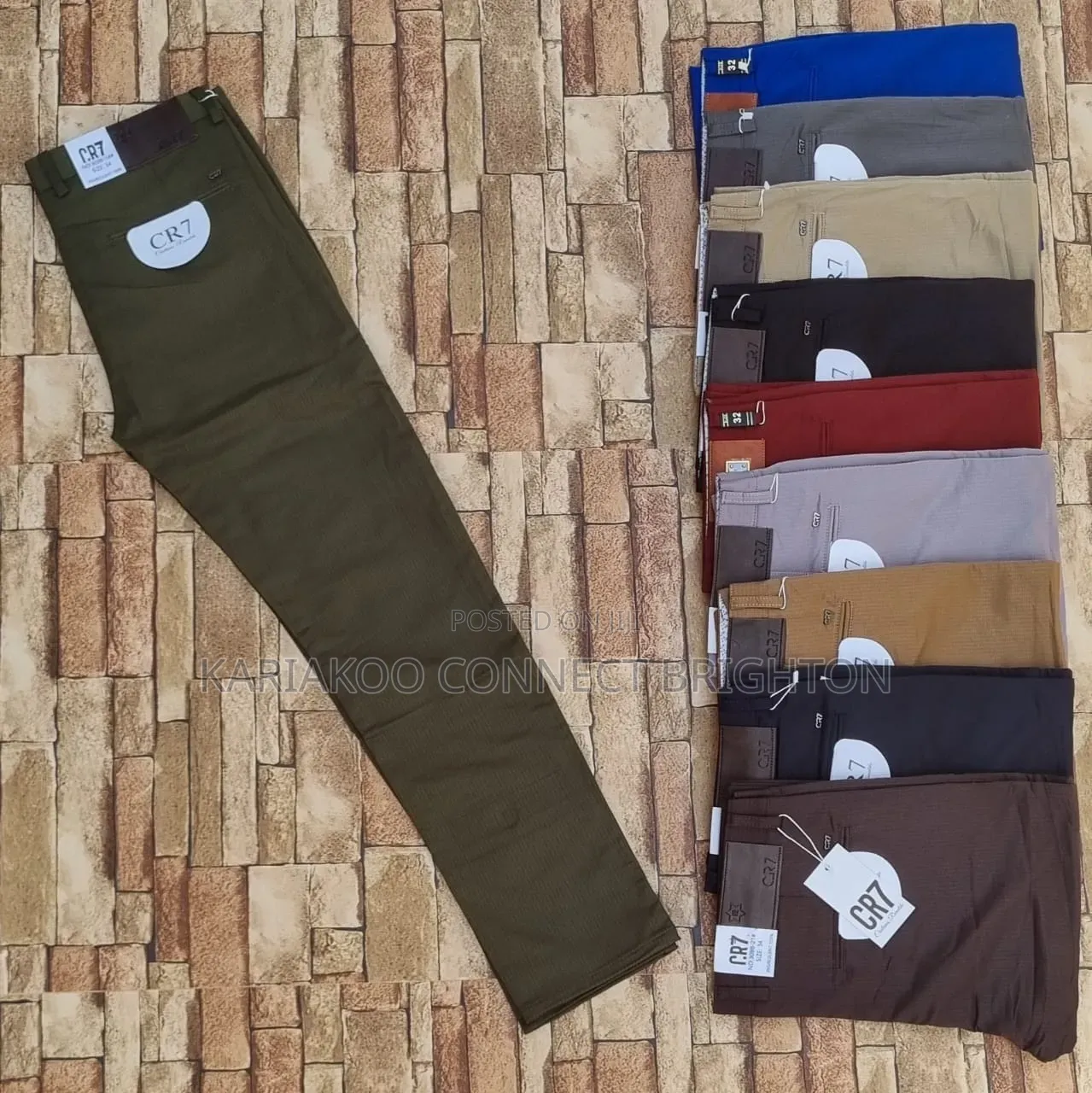 Cr7 Textured Casual / Chino Trousers