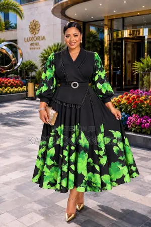 Floral Wrap Dress With Belt
