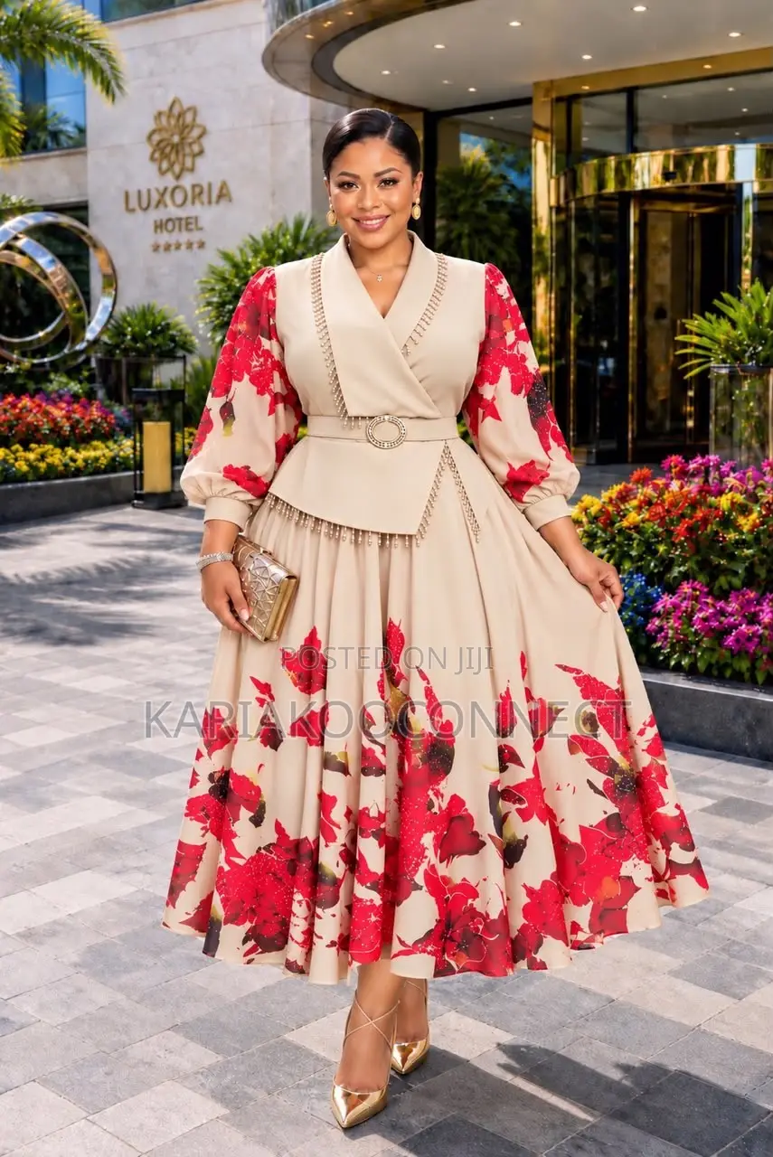 Floral Wrap Dress With Belt