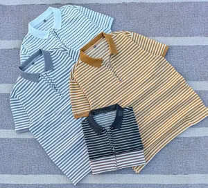 Multi-Color Striped Polo Shirts Collection