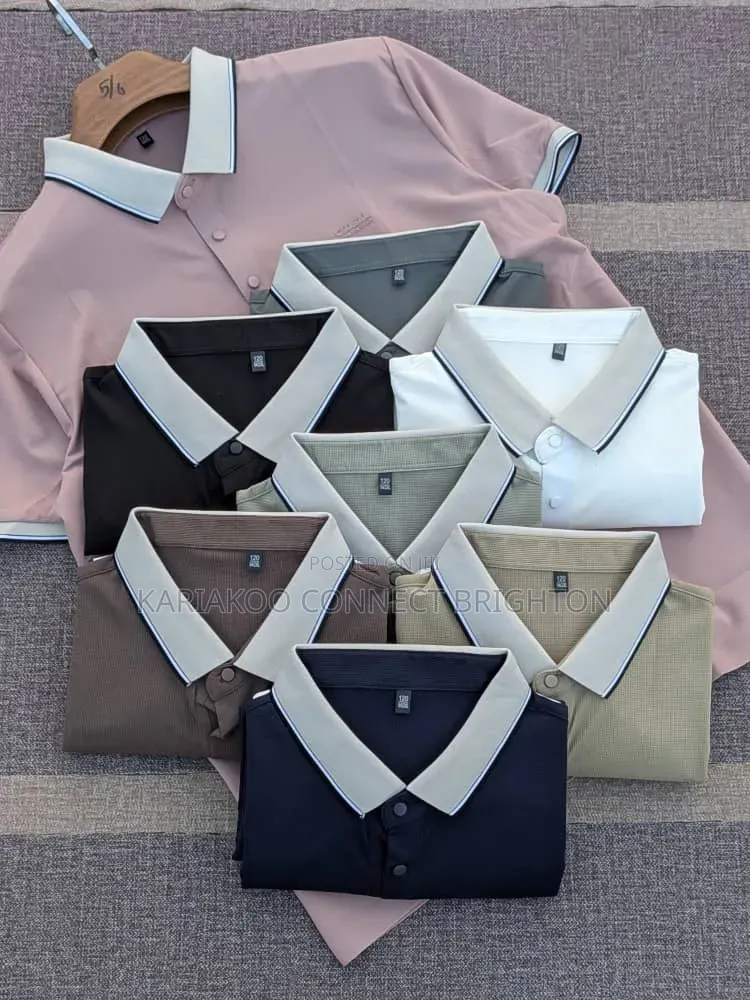 Multi-Color Striped Polo Shirts Collection