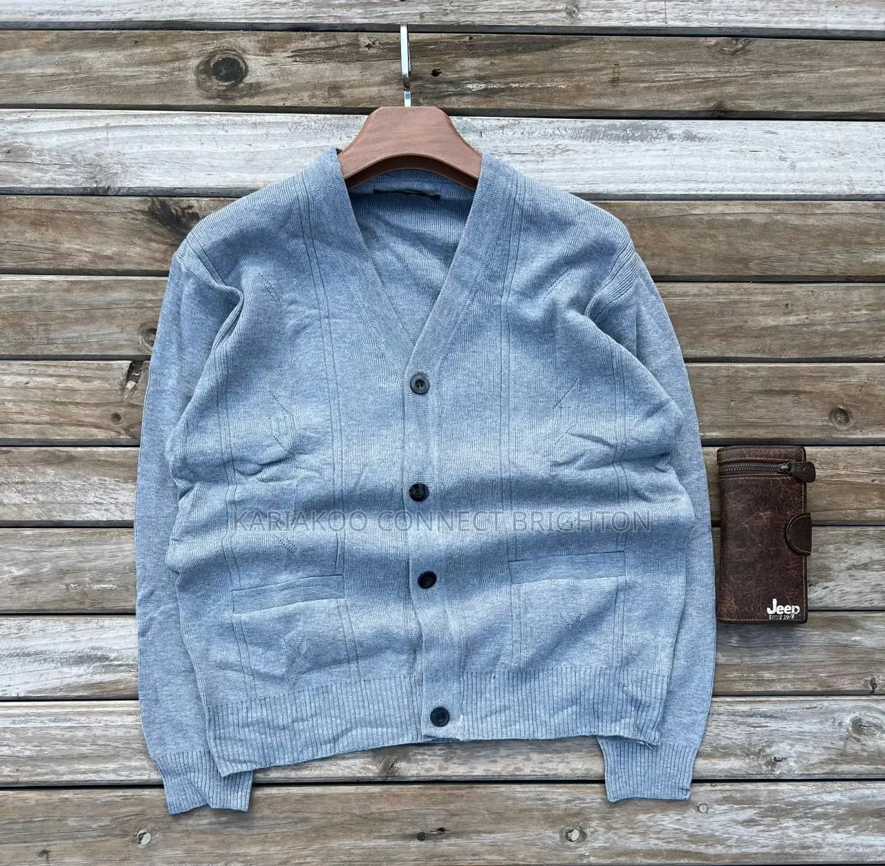 Grey Knitted Cardigan