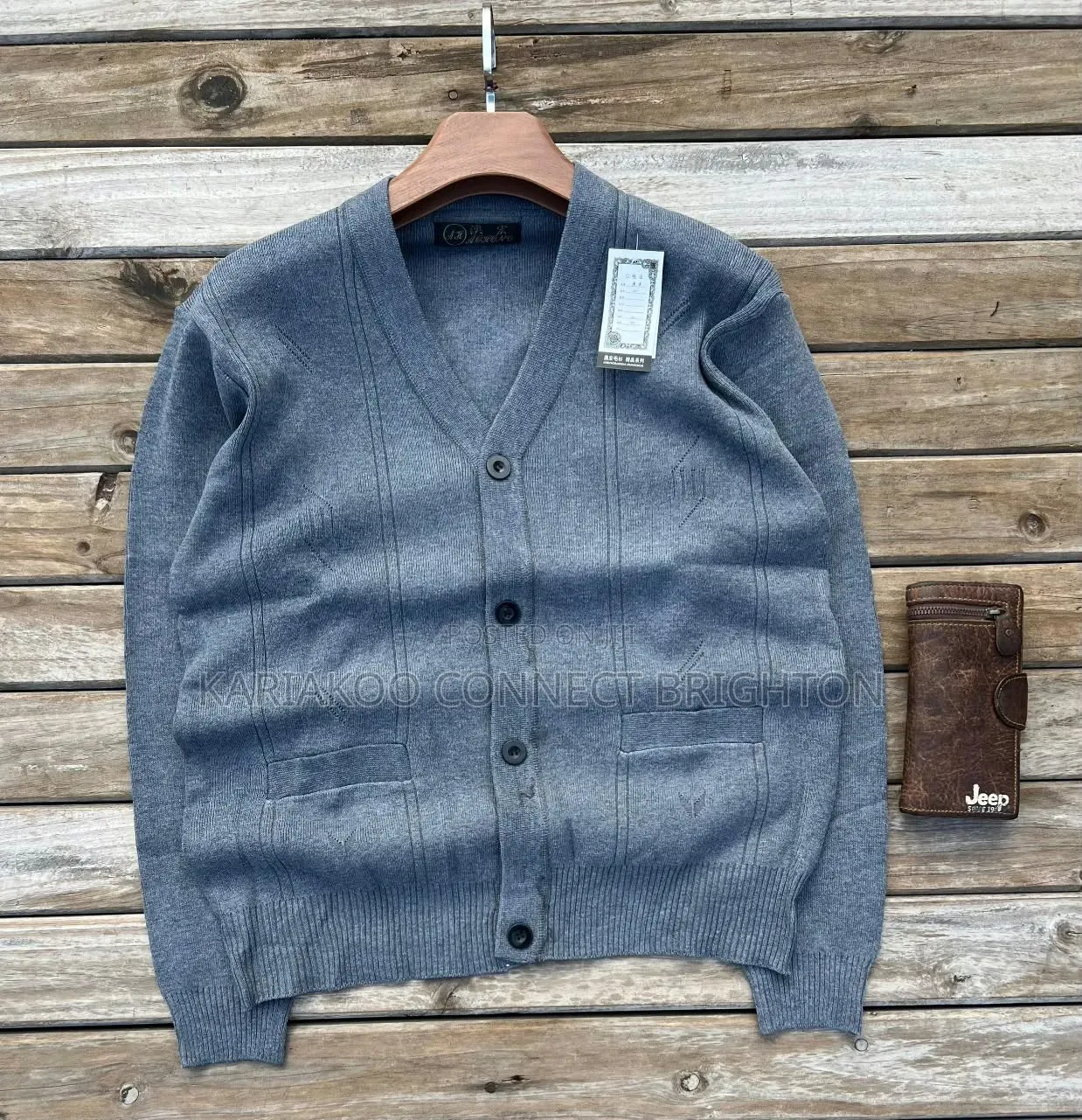 Grey Knitted Cardigan