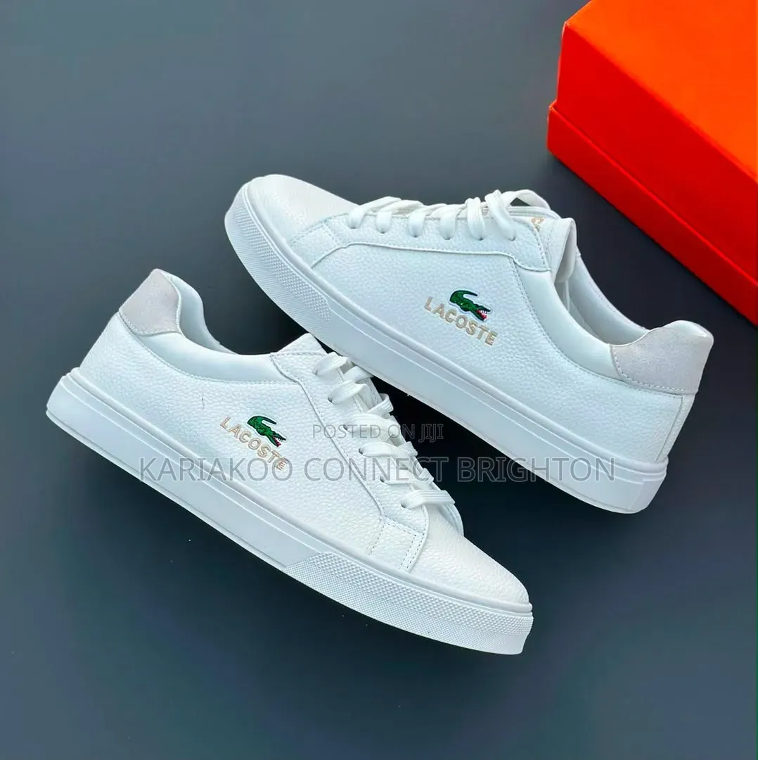 White Grey Lacoste Sneakers