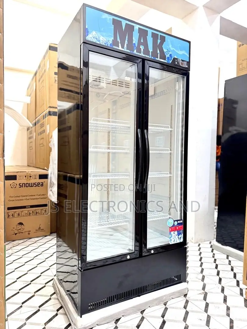 Mak Showcase Freezer 460L Display Double Door Glass