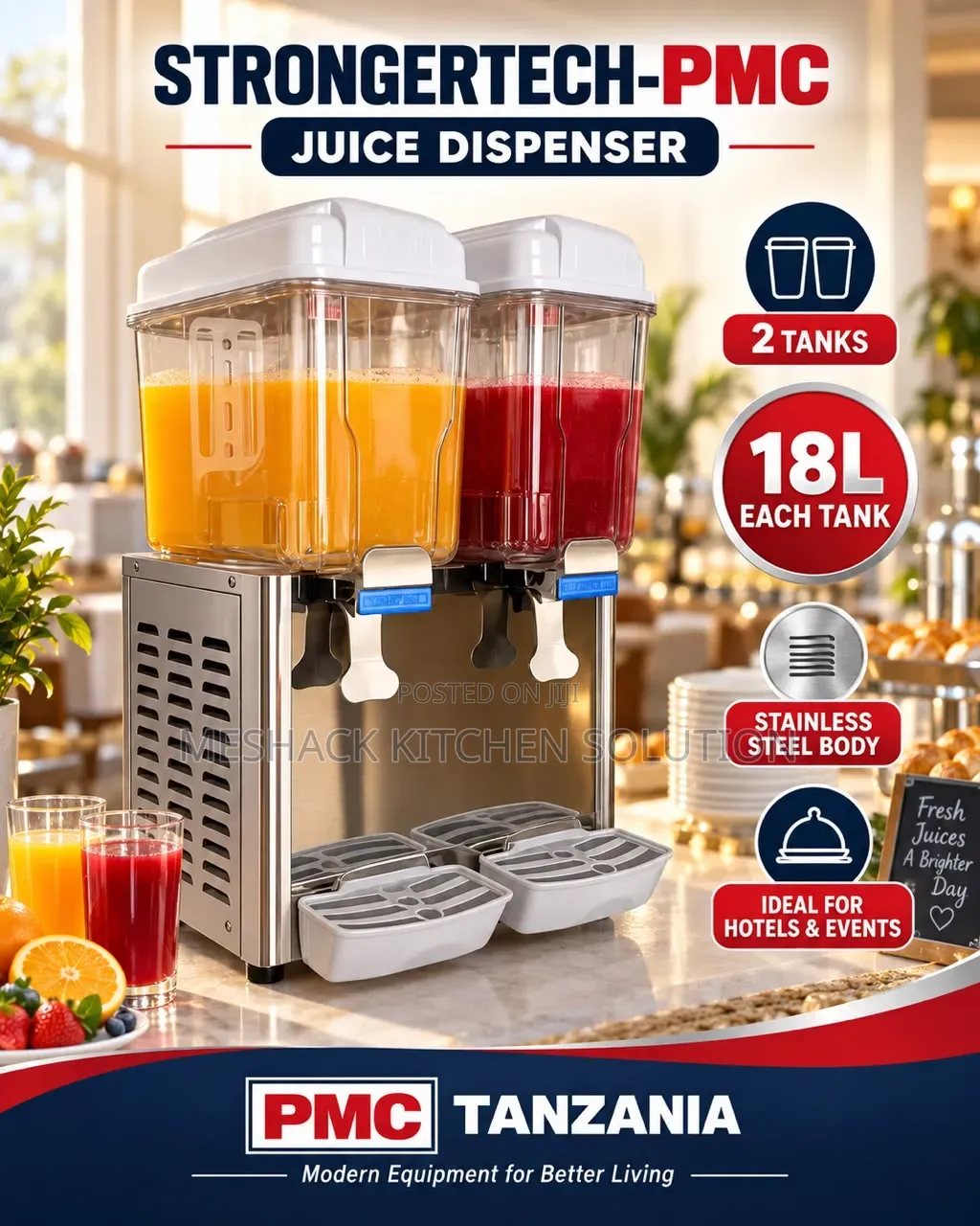 Juice Dispenser 2 Tanks