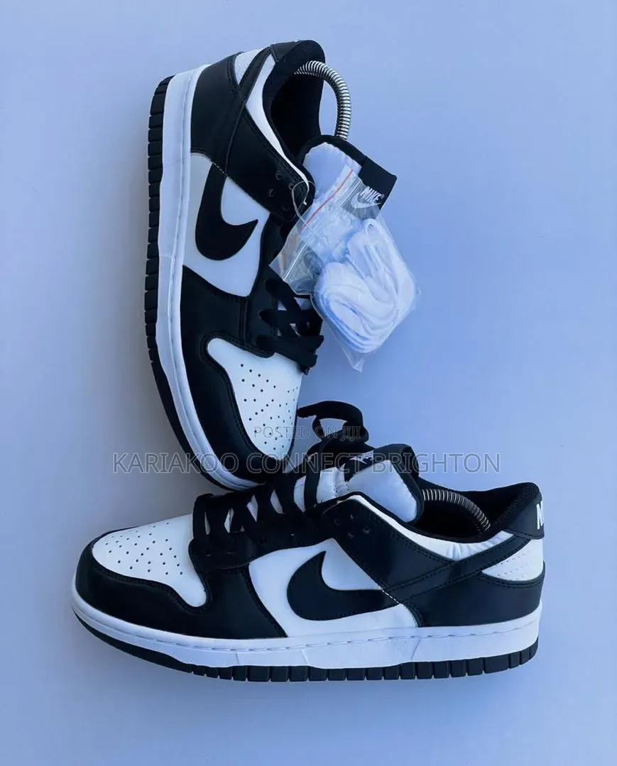 Grey White Nike Dunk Low Sneakers