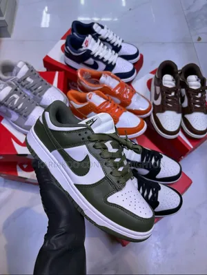 Grey White Nike Dunk Low Sneakers