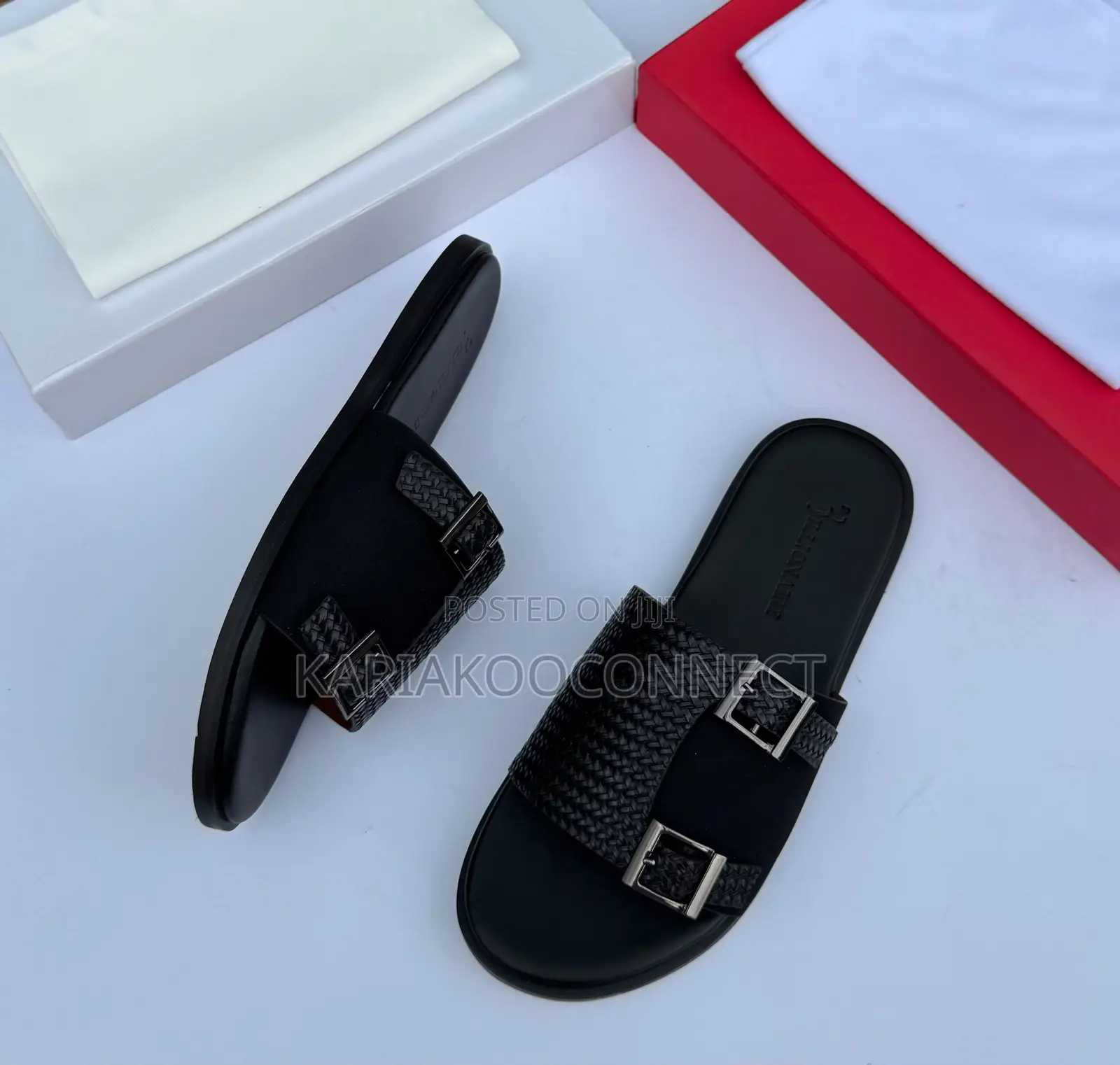Billionaire Double Buckle Slides