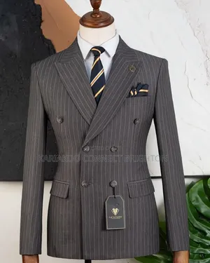 Grey Pinstripe Double-Breasted Combo