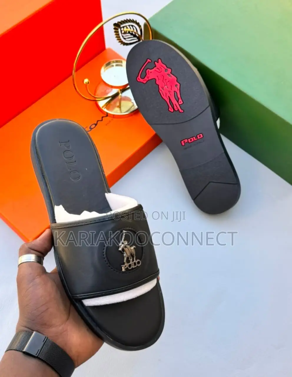 Polo Embossed Slides